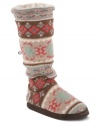 Get the lodge look right down to your feet with the Tina booties from Muk Luks. A faux-fur lining, as well as quilt-like patterns, will make you feel like you're relaxing in front of a warm fire.