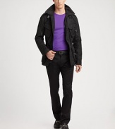 Channeling the stylish comfort of a classic jean with traditional five-pocket styling, our luxe cotton twill pant is expertly tailored for a trim fit and handsome look.Five-pocket styleZip flyCottonMachine washImported