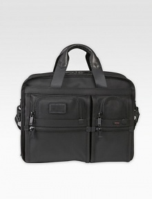Traveling with your laptop just got easier with this T-Pass brief designed to meet TSA checkpoint requirements for easy passage through those frustrating security lines. Removable accessory pouch Four external zip pockets Three internal compartments Separate computer compartment Removable, adjustable leather strap Zip closure Ballistic nylon 16W X 12H X 5½D Imported Traveling with your laptop just got easier with this T-Pass brief designed to meet TSA checkpoint requirements for easy passage through those frustrating security lines. Removable accessory pouch Four external zip pockets Three internal compartments Separate computer compartment Removable, adjustable leather strap Zip closure Ballistic nylon 16W X 12H X 5½D Imported