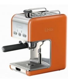 Be bold-create a kitchen where great taste and great style come easy! This modern, stunning espresso maker is more than just good looking with a durable, die-cast aluminum exterior that houses 15-bar pump pressure for dishing out perfect lattes, cappuccinos and coffees. The swivel jet frother preps café-style drinks or simply slip in a pod or pour in some grinds for a brilliant brew. Model DES02. Be bold-create a kitchen where great taste and great style come easy! This modern, stunning espresso maker is more than just good looking with a durable, die-cast aluminum exterior that houses 15-bar pump pressure for dishing out perfect lattes, cappuccinos and coffees. The swivel jet frother preps café-style drinks or simply slip in a pod or pour in some grinds for a brilliant brew. Model DES02.