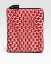 Secure your iPad® in this fashion-forward case, rendered in rich, printed leather for a signature look.Accommodates all iPad® modelsZip-around closureTwo inside open pocketsLeather lining8¼W X 10¼H X 3/4DImportedPlease note: iPad® not included