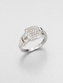 From the Classic Chain Collection. This nature-inspired style from a socially and environmentally responsible brand features brilliant pavé diamonds set in sterling silver with a detailed shank. Diamonds, .32 tcwSterling silverWidth, about .4Imported From the Classic Chain Collection. This nature-inspired style from a socially and environmentally responsible brand features brilliant pavé diamonds set in sterling silver with a detailed shank. Diamonds, .32 tcwSterling silverWidth, about .4Imported