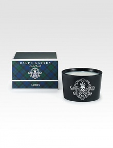 Encased in a glass holder adorned with a whimsical skull-and-crossbones crest, the Ayers candle is scented with a fragrant blend of Valencia orange, clove, cinnamon bark and red amber. GlassSoy blend wax22 oz.Made in USA