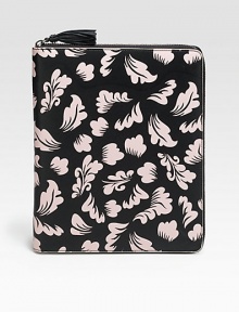 Secure your iPad® in this fashion-forward case, rendered in rich, printed leather for a signature look.Accommodates all iPad® modelsZip-around closureTwo inside open pocketsLeather lining8¼W X 10¼H X 3/4DImportedPlease note: iPad® not included Secure your iPad® in this fashion-forward case, rendered in rich, printed leather for a signature look.Accommodates all iPad® modelsZip-around closureTwo inside open pocketsLeather lining8¼W X 10¼H X 3/4DImportedPlease note: iPad® not included