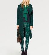 A wooly design featuring a classic notched collar, waist-defining self belt and convenient front patch pockets.Notched collarSelf-tie beltPatch pocketsAbout 40 from shoulder to hem38% wool/28% mohair/23% polyester/9% alpaca/2% polyamideDry cleanImported Model shown is 5'10 (177cm) wearing US size Small. 
