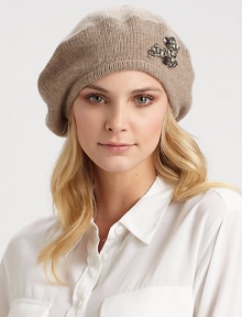 EXCLUSIVELY AT SAKS.COM. A slouchy, wool blend knit is given a feminine update with crystal embellishment.40% polyester/28% nylon/17% wool/10% angora/5% cashmere16 circumferenceDry cleanImported EXCLUSIVELY AT SAKS.COM. A slouchy, wool blend knit is given a feminine update with crystal embellishment.40% polyester/28% nylon/17% wool/10% angora/5% cashmere16 circumferenceDry cleanImported