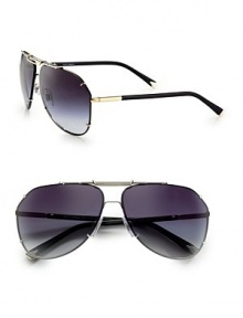 This aviator style exudes effortless cool, crafted in lightweight metal with grommet detail. Available in silver frames with grey lenses.Metal100% UV ProtectionMade in Italy This aviator style exudes effortless cool, crafted in lightweight metal with grommet detail. Available in silver frames with grey lenses.Metal100% UV ProtectionMade in Italy