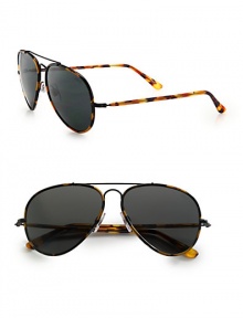 An all-time favorite shape, crafted in lightweight metal. Available in brown frames with grey lenses.Metal100% UV ProtectionImported An all-time favorite shape, crafted in lightweight metal. Available in brown frames with grey lenses.Metal100% UV ProtectionImported