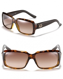 Rectangle sunglasses with thick tortoise frames give the hip vibe you've always wanted.