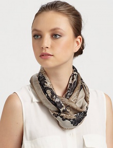 EXCLUSIVELY AT SAKS.COM. An oblong design crafted in luxe silk chiffon with iconic lace print.Silk27.6 X 70.9Dry cleanMade in Italy EXCLUSIVELY AT SAKS.COM. An oblong design crafted in luxe silk chiffon with iconic lace print.Silk27.6 X 70.9Dry cleanMade in Italy