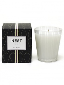 Anjou pear and fresh, ozonic watery notes are infused with the essence of wasabi. Approximate burn time, 50 hours. 8.1 oz. Anjou pear and fresh, ozonic watery notes are infused with the essence of wasabi. Approximate burn time, 50 hours. 8.1 oz.