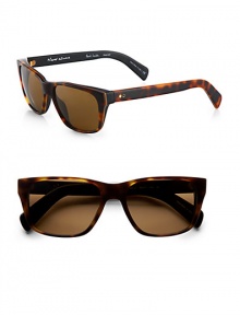 This masculine frame, handcrafted of substantial acetate, is a true classic. Available in matte tortoise frames with brown polar lenses.Acetate100% UV ProtectionImported This masculine frame, handcrafted of substantial acetate, is a true classic. Available in matte tortoise frames with brown polar lenses.Acetate100% UV ProtectionImported