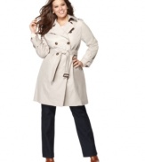 A classic spring coat, this lightweight London Fog plus size trench is perfect for looking chic while staying dry -- an everyday value!