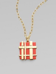 A statement 16k goldplated piece that can add whimsy to virtually any outfit.Resin16k goldplatedChain length, about 32Pendant size, about 2Lobster claspImported A statement 16k goldplated piece that can add whimsy to virtually any outfit.Resin16k goldplatedChain length, about 32Pendant size, about 2Lobster claspImported