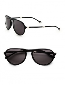 Handsomely crafted for everyday wear in lightweight resin for a polished finish. Available in matte black frames with polarized smoke lenses.Resin100% UV ProtectionMade in Italy Handsomely crafted for everyday wear in lightweight resin for a polished finish. Available in matte black frames with polarized smoke lenses.Resin100% UV ProtectionMade in Italy