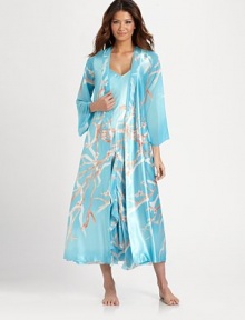 EXCLUSIVELY AT SAKS. Simply beautiful and fresh, this silky-smooth layering piece blossoms with an allover print and is finished with sheer illusion sleeves. Crossover v-neck frontLong sheer sleevesSelf-tie waistDual slit pocketsAbout 53 from shoulder to hemPolyesterMachine washImported EXCLUSIVELY AT SAKS. Simply beautiful and fresh, this silky-smooth layering piece blossoms with an allover print and is finished with sheer illusion sleeves. Crossover v-neck frontLong sheer sleevesSelf-tie waistDual slit pocketsAbout 53 from shoulder to hemPolyesterMachine washImported