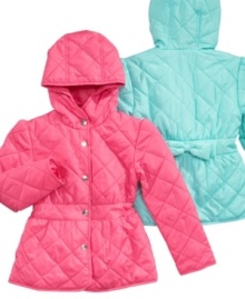 Make it a pattern. Keep her stylish dress going even when it's cold out in this cute quilted coat from Weatherproof. Make it a pattern. Keep her stylish dress going even when it's cold out in this cute quilted coat from Weatherproof.