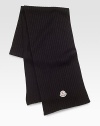 A new winter classic in rich, naturally stretchy ribbed wool. Applied logo detail About 68 long Wool Dry clean Made in Italy 