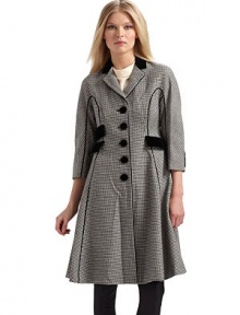 Traditional houndstooth wool with a contemporary twist Traditional houndstooth wool with a contemporary twist