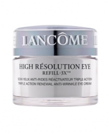Triple Anti-Wrinkle Power! Boost Collagen, Hyaluronic Acid and Elastin. Reduce the Appearance of Wrinkles in Just One Hour!¹ NEW: High Résolution Refill-3X(tm) Triple Action Renewal Anti-Wrinkle Cream For the first time from Lancôme, an exclusive Refill-3X complex helps boost the synthesis of the three natural skin fillers – collagen, hyaluronic acid and elastin.2 Visible anti-wrinkle results:³ - Immediately, more than 81% of women see significantly softer, smoother skin. - In 4 weeks, wrinkles appear significantly reduced. 94% of women find their skin to be more hydrated, revealing a youthfully plumped appearance. Triple Anti-Wrinkle Power! Boost Collagen, Hyaluronic Acid and Elastin. Reduce the Appearance of Wrinkles in Just One Hour!¹ NEW: High Résolution Refill-3X(tm) Triple Action Renewal Anti-Wrinkle Cream For the first time from Lancôme, an exclusive Refill-3X complex helps boost the synthesis of the three natural skin fillers – collagen, hyaluronic acid and elastin.2 Visible anti-wrinkle results:³ - Immediately, more than 81% of women see significantly softer, smoother skin. - In 4 weeks, wrinkles appear significantly reduced. 94% of women find their skin to be more hydrated, revealing a youthfully plumped appearance.