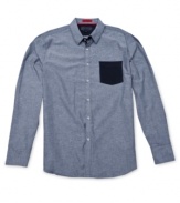 This chambray shirt from No Retreat makes up for whatever denim your wardrobe is lacking.