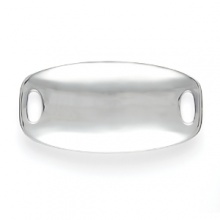 Symmetrical, shallow palette for serving. Each Nambé piece is an achievement of precision, balance and function. Nambé's proprietary metal alloy is renowned for its ability to retain heat. Symmetrical, shallow palette for serving. Each Nambé piece is an achievement of precision, balance and function. Nambé's proprietary metal alloy is renowned for its ability to retain heat.