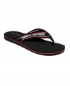 Classic and comfy. The black and red Cruise thongs by Tommy Hilfiger are a vacay essential.