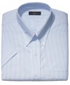 A crisp, warm-weather alternative to your office standards, this Club Room shirt easily lets you lighten up.