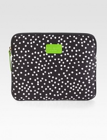 Printed neoprene zips around your iPad® for a stylish cover.Top zip closureFits all iPad® models Nylon lining10¼W X 8¼H X 3/4DImported Printed neoprene zips around your iPad® for a stylish cover.Top zip closureFits all iPad® models Nylon lining10¼W X 8¼H X 3/4DImported