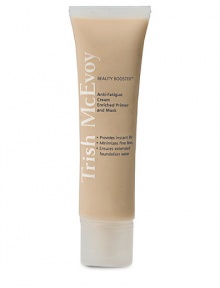 Trish's Beauty Booster Anti-Fatigue Cream is a versatile, skin-brightening power moisturizer perfect for anytime you want to erase the signs of fatigue. It is the ideal beauty primer for long-wearing makeup on your dryer days and instantly lifts and tightens skin while minimizing fine linesfor a smooth, cushiony finish. On days your skin is looking its most fatigued or needs a mega-dose of moisture, wear as a mask applied in a concentrated layer, let sit for 15 minutes and then rinse away. Trish's Beauty Booster Anti-Fatigue Cream is a versatile, skin-brightening power moisturizer perfect for anytime you want to erase the signs of fatigue. It is the ideal beauty primer for long-wearing makeup on your dryer days and instantly lifts and tightens skin while minimizing fine linesfor a smooth, cushiony finish. On days your skin is looking its most fatigued or needs a mega-dose of moisture, wear as a mask applied in a concentrated layer, let sit for 15 minutes and then rinse away.