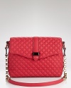 Marc Jacobs' quilted leather shoulder bag is a vibrant kick. Shake up your palette and carry this color-pop style to enliven sleek all-black ensembles.