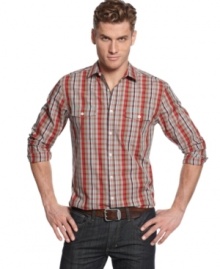 Are you a plaid man? Prove it in this cool shirt from Alfani RED.