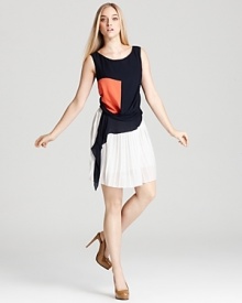 Ali Ro Dress - Pleated Color Block