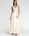 Sue Wong Gown - Metallic Floral Print