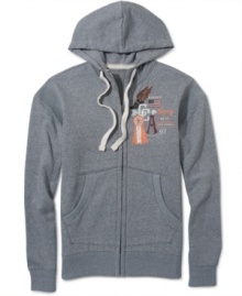 Lounge is style with this graphic print American Rag hoodie.