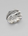 From the Crossover Collection. A sterling silver piece with a cable accented crossover design. Sterling silverImported 