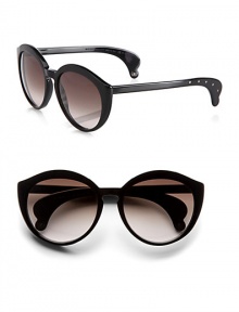 1950's-inspired, cat's-eye-shaped lightweight acetate frames add a little retro touch to any ensemble. Available in havana with brown gradient lens or black with brown gradient lens.Plastic temples100% UV protectionMade in Italy 1950's-inspired, cat's-eye-shaped lightweight acetate frames add a little retro touch to any ensemble. Available in havana with brown gradient lens or black with brown gradient lens.Plastic temples100% UV protectionMade in Italy