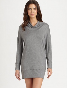 Inspired by athletic apparel, this cozy, lightweight style can be mixed and matched with seasonal favorites. Wide cowlneckDropped shouldersLong sleevesBanded cuffs and hemPull-on style53% polyamide/47% woolMachine washImported Inspired by athletic apparel, this cozy, lightweight style can be mixed and matched with seasonal favorites. Wide cowlneckDropped shouldersLong sleevesBanded cuffs and hemPull-on style53% polyamide/47% woolMachine washImported