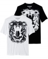 Ready for the concrete jungle? Bring a dose of the wild to your casual wardrobe with this graphic t-shirt from Sean John.