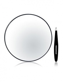 EXCLUSIVELY AT SAKS. Elegant and ultra-functional, this Mini Slant Tweezer wonder features Tweezerman's signature perfectly aligned, hand-filed precision tips for expert brow shaping. Stainless steel with enamel color finish and a single, lovely embellishment. Also includes 10x Magnifying Mirror: optically correct for perfect tweezing, this convenient home and travel mirror is clear from edge-to-edge with no distortion. Attaches to any smooth, clean surface. EXCLUSIVELY AT SAKS. Elegant and ultra-functional, this Mini Slant Tweezer wonder features Tweezerman's signature perfectly aligned, hand-filed precision tips for expert brow shaping. Stainless steel with enamel color finish and a single, lovely embellishment. Also includes 10x Magnifying Mirror: optically correct for perfect tweezing, this convenient home and travel mirror is clear from edge-to-edge with no distortion. Attaches to any smooth, clean surface.