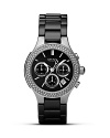DKNY Medium Stainless Silver and Ceramic Watch, 38.5mm
