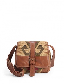 THE LOOKAdjustable crossbody strapMagnetic flap closure with decorative buckleThree-gusset designTapestry fabric construction with leather trimLogo-embossed leather luggage tagThree open compartmentsOne inside open pocketOne inside zip pocketInside logo detailTHE MEASUREMENTAdjustable crossbody strap, 18-23 drop8W X 9H X 3DTHE MATERIALTapestry fabricLeather trimLogo printed liningORIGINImported THE LOOKAdjustable crossbody strapMagnetic flap closure with decorative buckleThree-gusset designTapestry fabric construction with leather trimLogo-embossed leather luggage tagThree open compartmentsOne inside open pocketOne inside zip pocketInside logo detailTHE MEASUREMENTAdjustable crossbody strap, 18-23 drop8W X 9H X 3DTHE MATERIALTapestry fabricLeather trimLogo printed liningORIGINImported