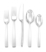 Tailor the table with the Ascend place setting. Long curved handles inspired by pleats found in Donna Karan's ready-to-wear line and crafted of polished stainless steel epitomize chic sophistication.
