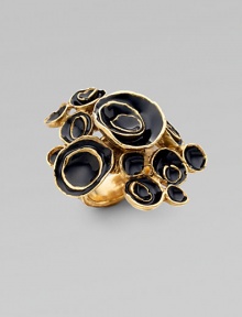 Artsy and divine, a miniature sculpture for the finger.Enamel Metal Width, about 1¼ Length, about 1½ Made in Italy Artsy and divine, a miniature sculpture for the finger.Enamel Metal Width, about 1¼ Length, about 1½ Made in Italy