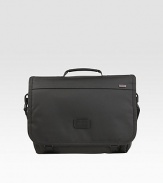 For those who prefer the sleek, urban styling of a flap case, this versatile design has a dedicated computer section, organizer pockets for accessories and is expandable to provide extra capacity. Flap with zip closure underneath Top handles Adjustable shoulder strap Nylon lining 16W X 12H X 4D Imported 