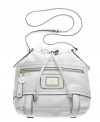 An easy-to-wear silhouette and glistening logo hardware give this GUESS crossbody bag crave-worthy style. Polished goldtone hardware and an easy-going drawstring shape make this an everyday style you need in your life.