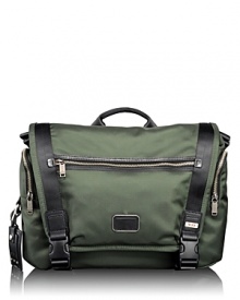 Rendered in ballistic nylon with leather trim, the Alpha Bravo series offers classic styling details and strong organizational pockets, functioning seamlessly across work, travel and casual environments. With a classic silhouette, the messenger bag easily stores your everyday essentials. Rendered in ballistic nylon with leather trim, the Alpha Bravo series offers classic styling details and strong organizational pockets, functioning seamlessly across work, travel and casual environments. With a classic silhouette, the messenger bag easily stores your everyday essentials.