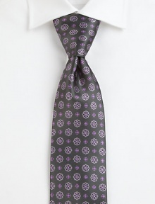 Superior design and detail in smooth, medallion-printed Italian silk.SilkDry cleanMade in Italy Superior design and detail in smooth, medallion-printed Italian silk.SilkDry cleanMade in Italy