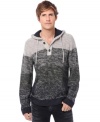 Change up your sweater style with this hoodie with placket from Buffalo David Bitton.