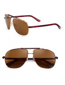 Iconic aviator style crafted in a sleek metal design. Available in shiny rose frames with brown lenses.Metal100% UV ProtectionMade in Italy Iconic aviator style crafted in a sleek metal design. Available in shiny rose frames with brown lenses.Metal100% UV ProtectionMade in Italy